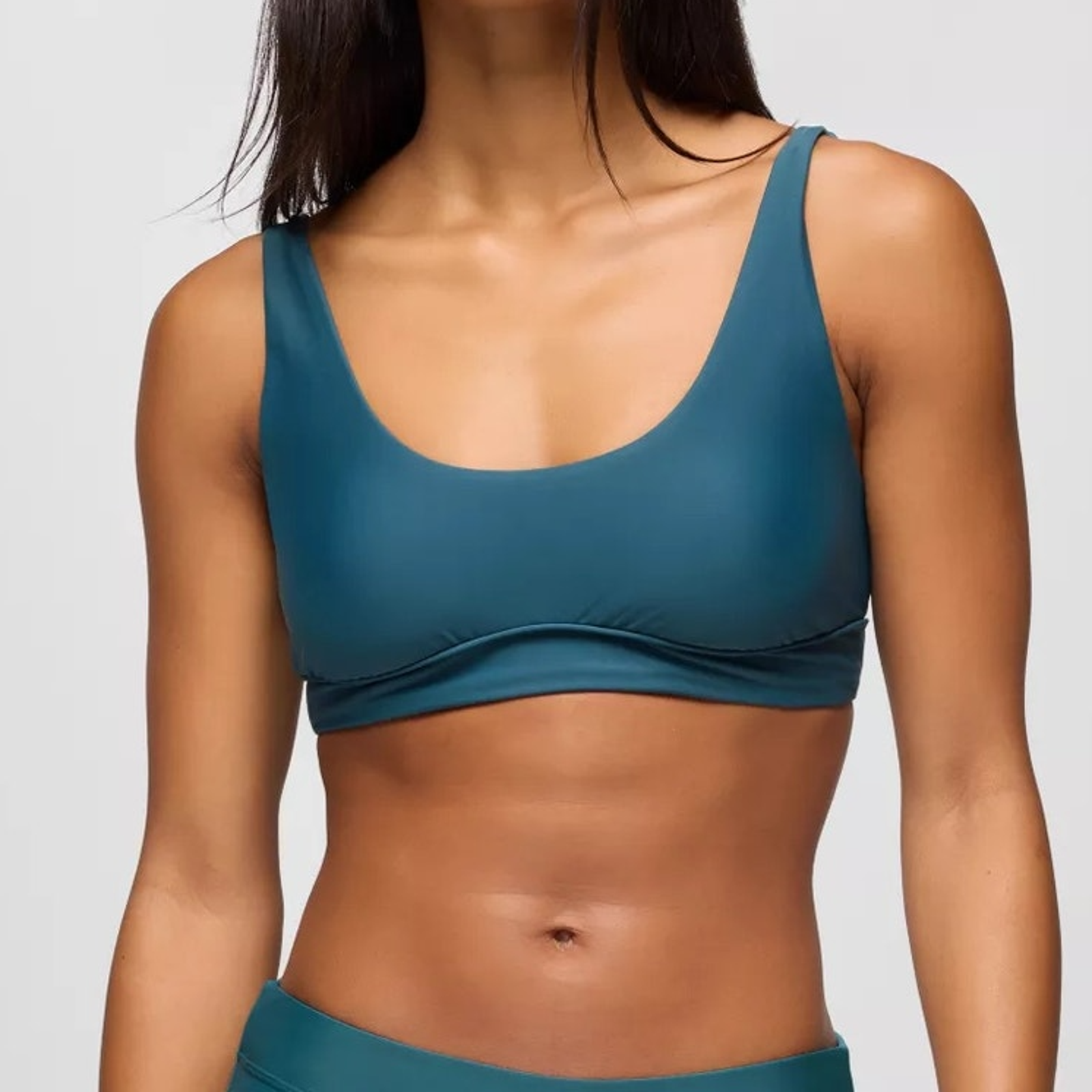 Prana Mallorca Swim Top Womens Xs Catalina Lace Up Crisscross Back Bikini Sporty